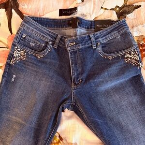 White House Black Market Embellished Slim Jeans ~ Size 14 ~ NWT
